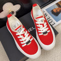 TRAINERS SHOES IN ORANGE RED FABRIC