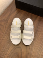 MULES 25S LOGO IN WHITE LAMBSKIN