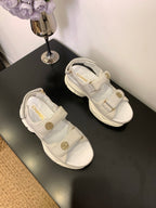 SANDAL 25S IN WHITE LAMBSKIN EMBOSED SNAKE PATTERN