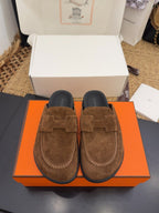 HM 25S MULE IN BROWN SUEDE