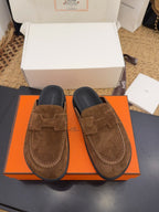 HM 25S MULE IN BROWN SUEDE