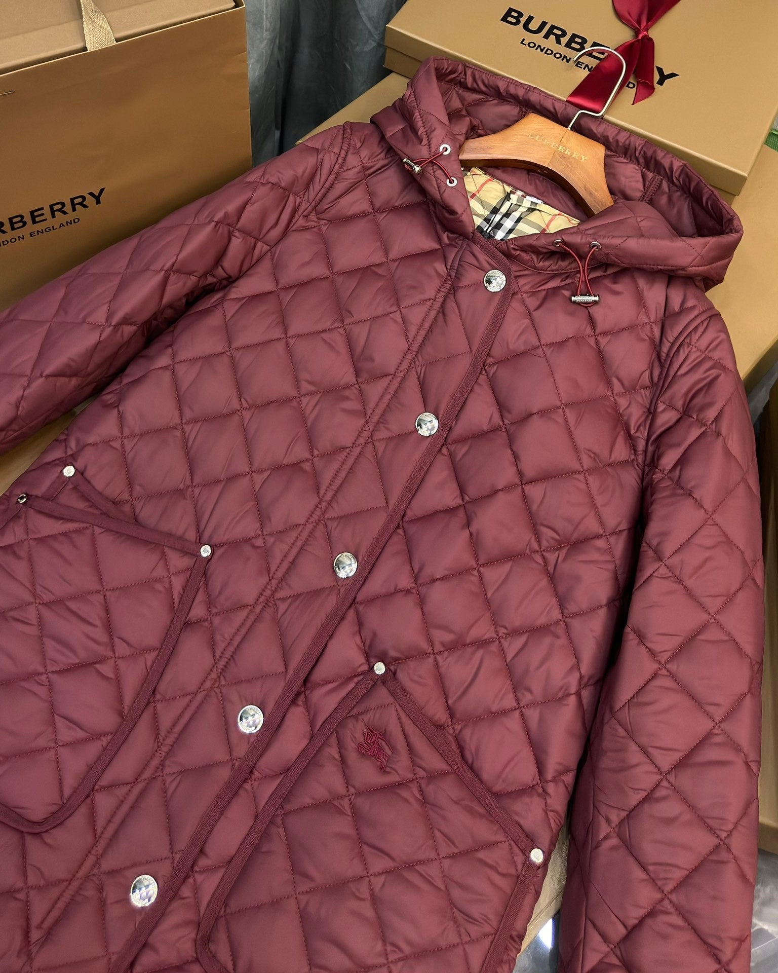 BURBERRY 25S LONG HOODED COAT 064