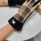 GLOVES IN BROWN AND BLACK WOOL 183680