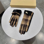 GLOVES IN BROWN AND BLACK WOOL 183680