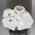 SET SCARF AND HAT IN WHITE CASHMERE AND RABBIT FUR 397373