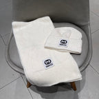 SET SCARF AND HAT IN WHITE CASHMERE AND RABBIT FUR 397373