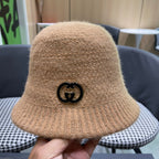 BUCKET HAT IN PEANUT BROWN WOOL PLUSH 399229