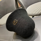 BUCKET HAT IN BLACK WOOL PLUSH 399230