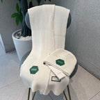 SET SCARF AND HAT IN WHITE WOOL 414804