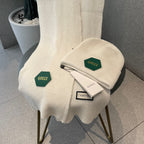SET SCARF AND HAT IN WHITE WOOL 414804