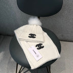 SET SCARF AND HAT IN WHITE WOOL 420820