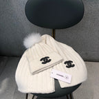 SET SCARF AND HAT IN WHITE WOOL 420820