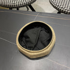 BERET HAT IN PEANUT BROWN FABRIC 420942
