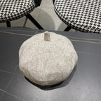 BERET HAT IN BEIGE FABRIC 420943