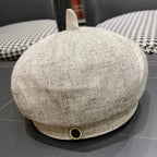 BERET HAT IN BEIGE FABRIC 420943