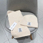 SET BEANIE HAT AND SCARF BISQUE BEIGE 427884