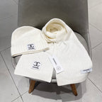 SET BEANIE HAT AND SCARF WHITE 427885