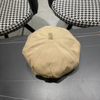 BERET HAT IN PEANUT BROWN CORDUROY 429843