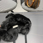DEERSTALKER HAT IN BLACK WOOL AND FLEECE 434696
