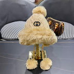 DEERSTALKER HAT IN COOKIE TAN WOOL AND FLEECE 434697