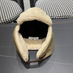 TRAPPER HAT IN BROWN SUEDE AND RABBIT FUR 439534