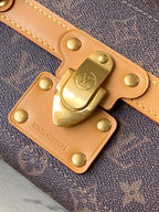 SOUL TRUNK 19 IN BROWN MONOGRAM DUST CANVAS GOLD HARDWARE