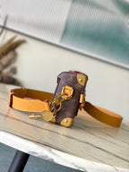 SOUL TRUNK 19 IN BROWN MONOGRAM DUST CANVAS GOLD HARDWARE