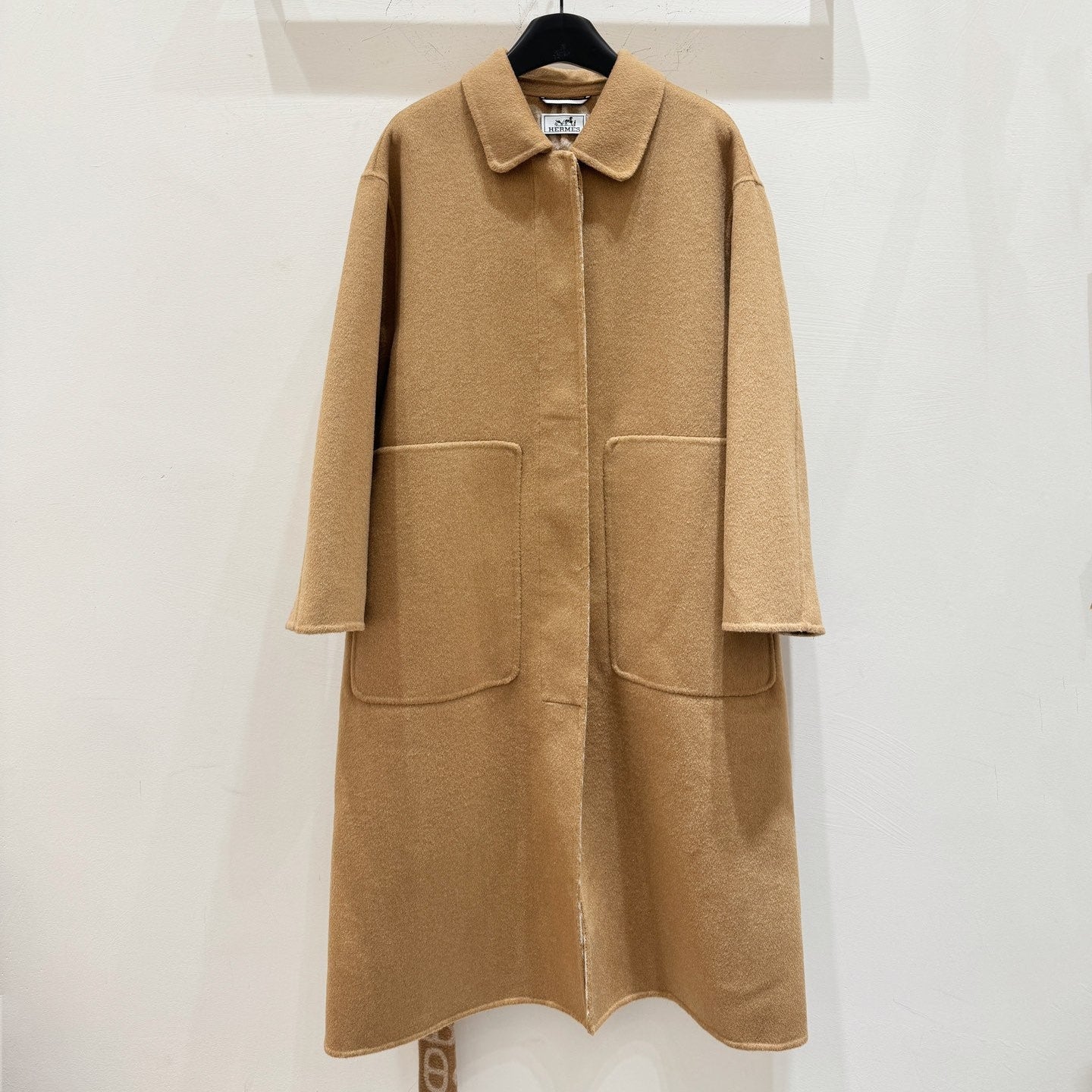 HERMES 25S LONG CASHMERE COAT 155