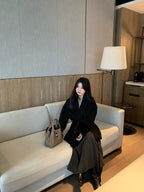 MAX MARA 25S CASHMERE COAT WITH FOX FUR TRIM 203