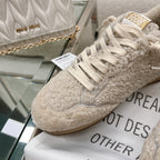 BALL STAR SNEAKERS WITH WHITE STAR IN BEIGE WOOL