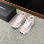 CLASSIC TRAINER IN LIGHT PINK MIX WHITE FABRIC