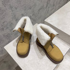 BOTTINE HADDOCK BOOTS IN CITRINE YELLOW SUEDE