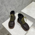 HADDOCK LACE-UP ANKLE BOOT IN CHOCOLATE BROWN CALFSKIN