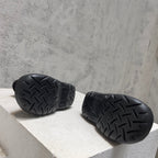 SNAP ANKLE BOOT IN BLACK SUEDE AND SHEARLING LINING