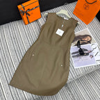 HERMES 25S ROUND-NECK VEST DRESS 255