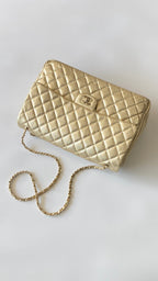 CC Classic Vintage 40 Light Gold Lambskin