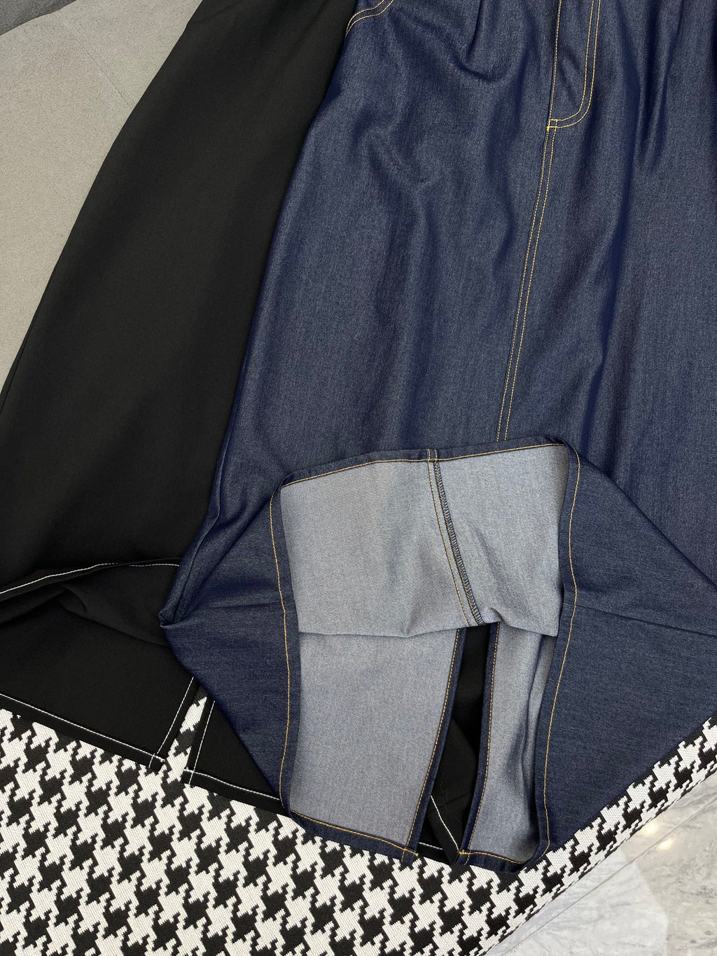 LONG SHIRT DRESS IN PAPER DENIM