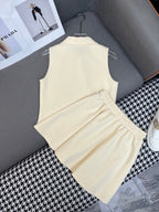MATCHING SET WITH SLEEVELESS TOP AND SHORT SKIRT