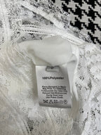 DIOR NEW DESIGN V-NECK LACE BLO WITH PUFF SLEEVES