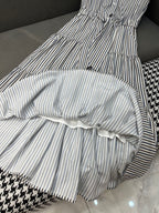 SLEEVELESS STRIPED SHIRT DRESS