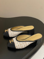 BUBBLE 30 MM IN BLACK FABRIC AND MIX COLOR TWEED
