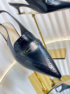 BOY SLINGBACK PUMP 35MM 25S IN BLACK CALFSKIN