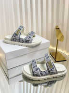 DIORACT SLIDES 25MM IN GRAY TWEED
