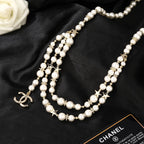 CHANEL 25S CHAIN BELT IN WHITE PEARL 612712