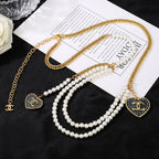 CHANEL 25S CHAIN BELT IN WHITE PEARL 614480