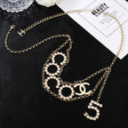 CHANEL 25S CHAIN BELT WITH PEARL 612634