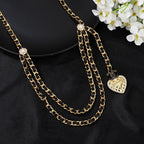 CHANEL 25S CHAIN BELT IN GOLD METALLIC AND BLACK CALFSKIN 614286