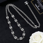 CHANEL 25S CHAIN BELT IN SILVER METALLIC 614472