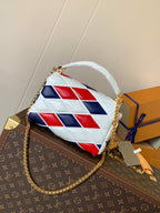 LV GO-14 MM 23cm Black White Red Lambskin GHW