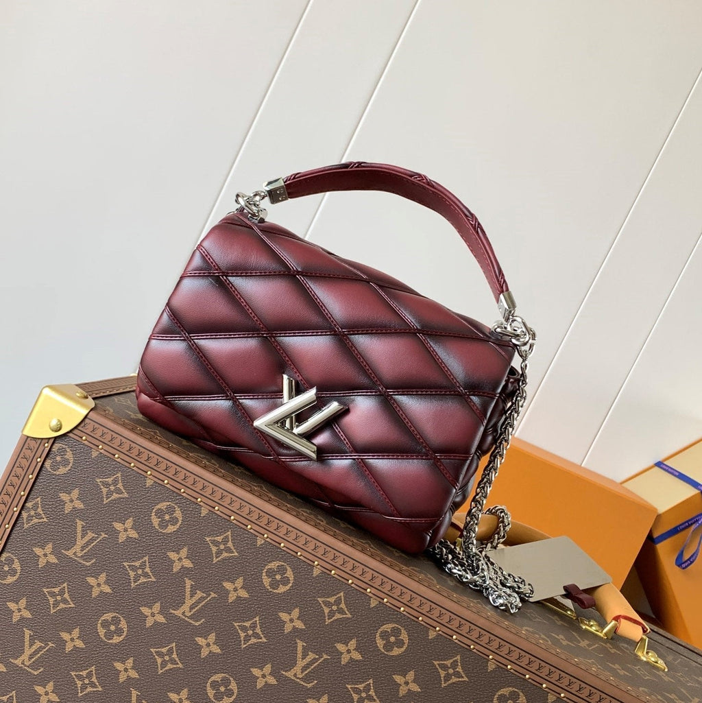LV GO-14 MM 23cm Bordeaux Lambskin Metal HW